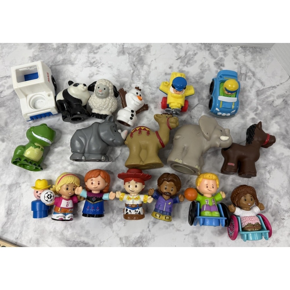 Fisher Price Little People & Animals Figures Mixed Lot of 18 Disney Vintage